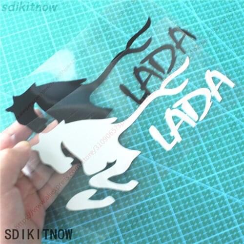 New Horse Cool Sports Sticker Racing Windows Decal Car Styling For Lada niva kalina priora granta largus vaz samara accessories