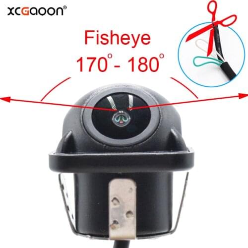 180 Degree Fisheye Lens Car Reverse Rear View Backup Camera Wide Angle CCD Image Night Vision With Control Wires