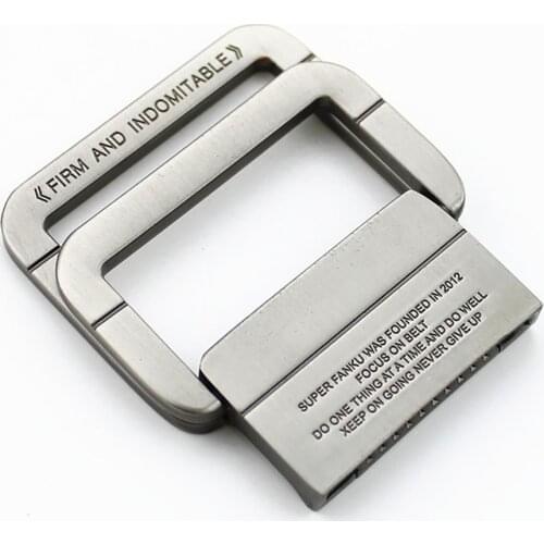 Men&Women 40mm Braided Belt Buckle Zinc Alloy inner Diameter Casual pants with Head silver Double Buckle Nylon Belt Buckle head