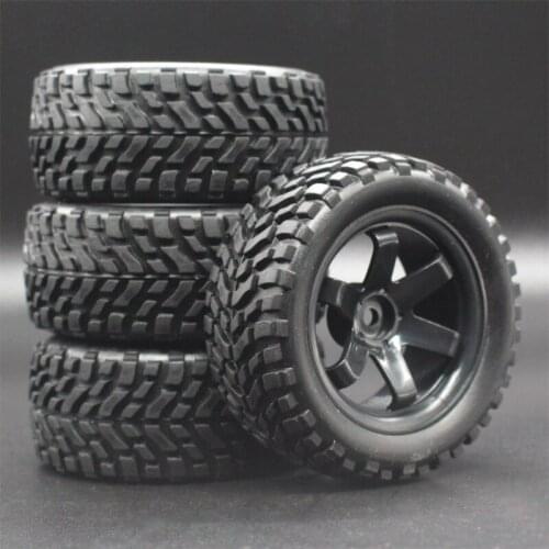4 pcs 75mm rubber climbing car off-road rim and hexagonal tires for HSP HPI 1:10 components