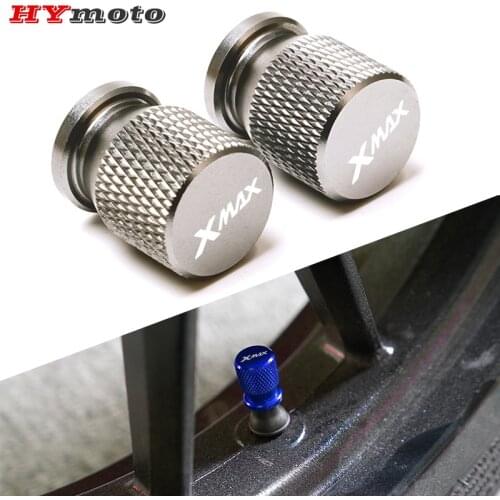 With Logo XMAX For Yamaha XMAX125 XMAX250 XMAX300 XMAX400 Hot Deals Motorcycle CNC Accessorie Tire Valve Air Port Cover Stem Cap
