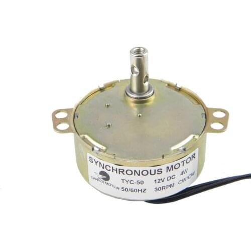 CHANCS DC TYC-50 12V CW/CCW 4W Synchronous Motor Small Electric Motors Reduction Gear Motor