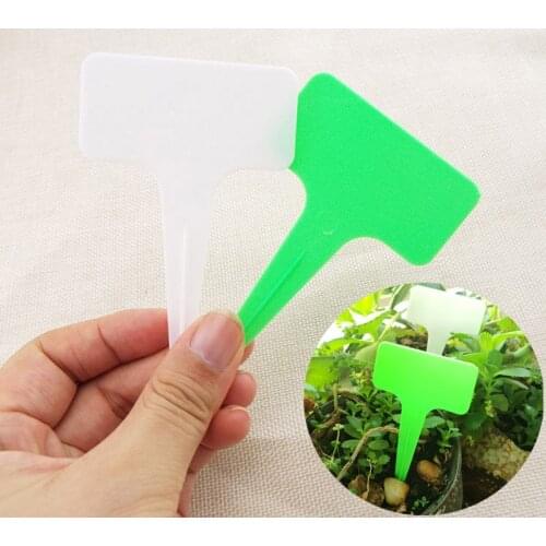 10cm plastic PVC Plant T tags Labels Flower Pots Markers Sign Waterproof Tags herbs flower plant Garden Tools supplies