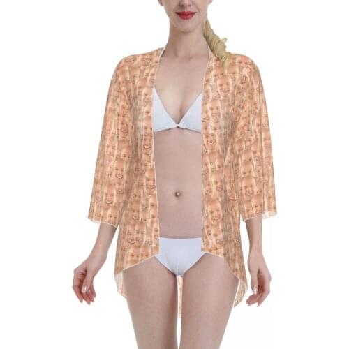 2021 Women Swimsuit Kimono Cardigan College Weeken Costume LOTS OF BOB DUNCAN Summer Swimwear blouse