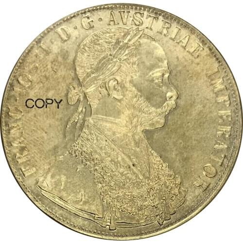 Austrian 4 Ducat Franz Joseph I 1909 Gold coin Brass Metal Copy Coin Commemorative COINS
