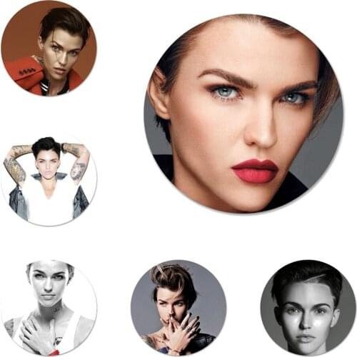 Star Ruby Rose Icons Pins Badge Decoration Brooches Metal Badges For Clothes Backpack Decoration