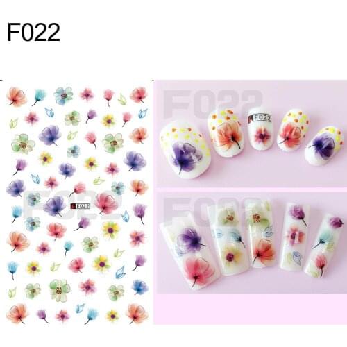 1 Sheet Flowers Butterfly Pattern Nail Art Stickers DIY Decal Manicure Tools