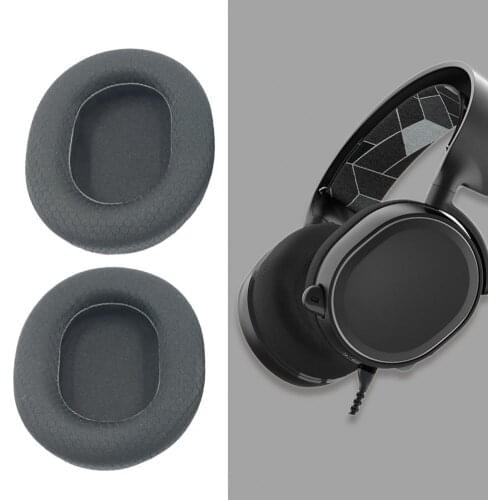 1 Pair Headphone Cushions Replaceable Noise-insulation Elastic Mesh Fabric Gaming Headset Pads for Steel Series Arctis3/5/7 Pro
