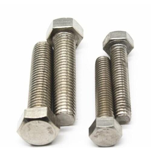 2pcs M16 hex screws external hexagon stocket bolts 2mm pitch thread male screw stainless steel 30mm-100mm length