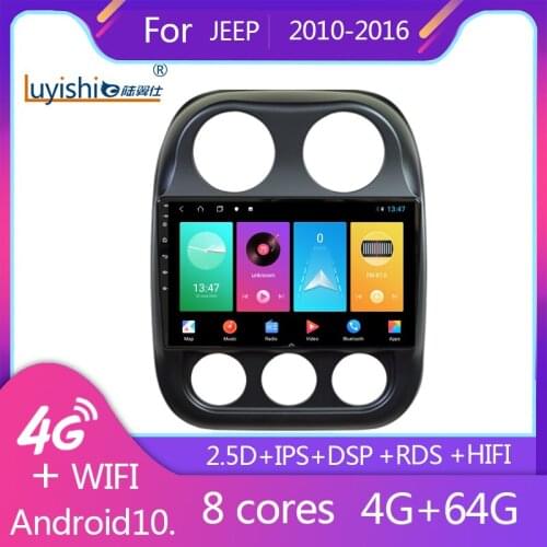 4G LTE Android 10 For JEEP compass Patriot 2010 2012 2013 2014 2015 2016 Multimedia Stereo Car DVD Player Navigation GPS