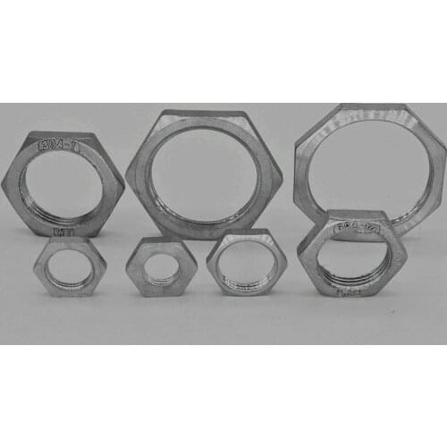 5pcs 1/2" 3/4" 1" 1-1/4" 1.25" NPT 304 STAINLESS STEEL LOCK NUT Pipe fitting