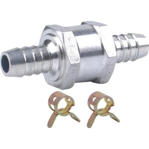 Aluminum Valve Fuel Check Valve 8mm For Gasoline Diesel Water Chrome Car Carburetor Low Pressure System