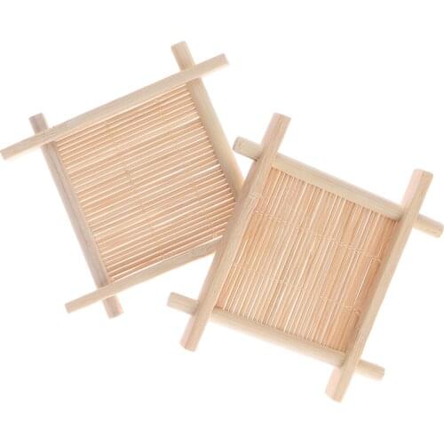 Wooden Natural Bamboo Soap Dish Tray Holder Storage Soap Rack Plate Box Container for Bath Shower Plate Bathroom