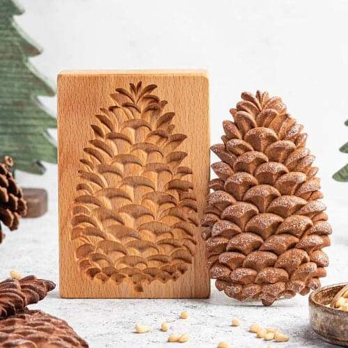 Wooden Cookie Cutter Biscuit Carved-Mold Shortbread Cookie Decorative Cutter Baking Mold Accessories Kitchen Tools Pastry