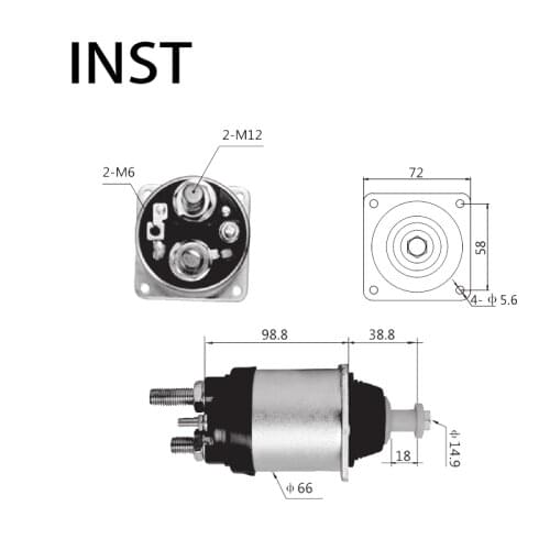ELECTROMAGNETIC SWTICH SOLENOID FOR 24V 6.2KW 2.339.403.014 1448595 836 1986SE3566 2339403009 2339403014 139965 333529