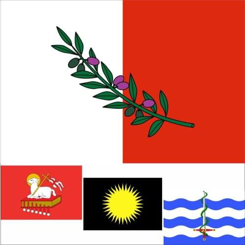 Malta Local Councils Rabat Safi Flag 3X5FT 100D Polyester Double Stitched High Quality Santa Lucija 90X150CM Banner
