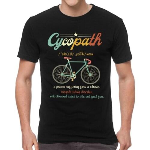 Retro Cycopath T-shirt Men Streetwear T Shirt Short Sleeve Cotton Cycling Road MTB Mountain Bike Racing Tshirt Cool Tee Tops