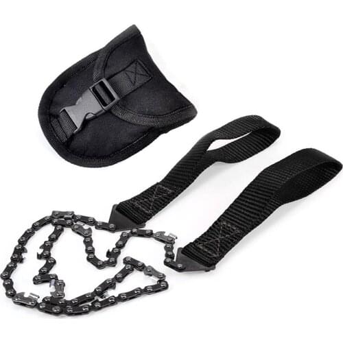 Outdoor Camping Tools Garden Tools 24-inch Survival Hand Zipper Saw Wire Saw Handheld Chains Saw Wood Cutting Tool 11/33 Tooth