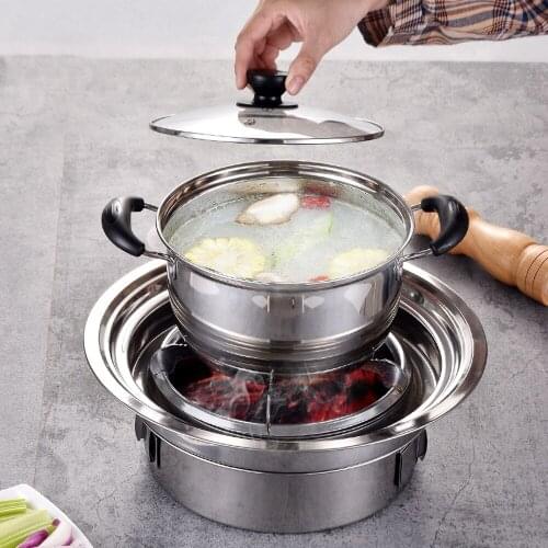 Korean Charcoal Barbecue Grill Stainless Steel Non-stick Barbecue Tray Grills Portable Charcoal Stove for Outdoor Camping BBQ