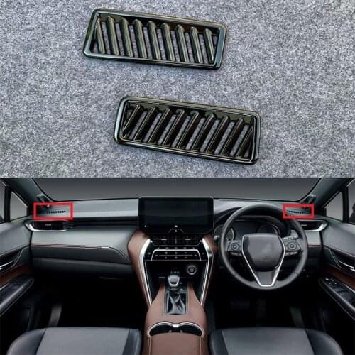 Dashboard Air Condition Outlet Vent Trim Cover ABS Chrome Interior Car Styling Accessories For Toyota Harrier Venza 2020 2021