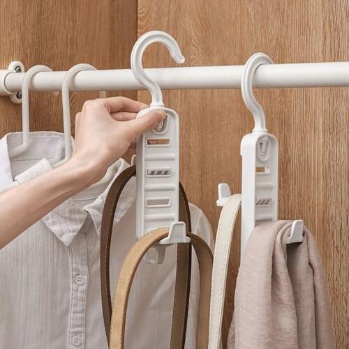 Family Living Room Multifunctional Plastic Hook Double-sided Hanging Towel Scarf Hat Tie Storage Hook Space Saving Hanger