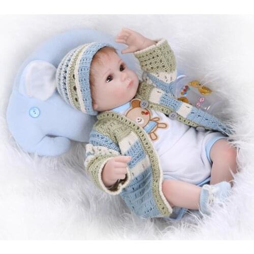 Soft Silica gel Doll 42cm Reborn Baby Appease Doll reborn lifelike silicone reborn Emulation dolls play house Christmas gift toy