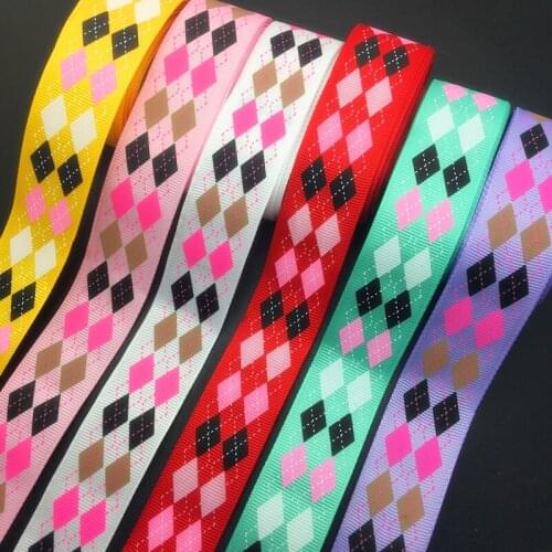 Wholesale 5 Yards 1Inch 25mm Wide Printed Grosgrain Ribbon Hair Bow/Christmas/wedding DIY Sewing Craft #009