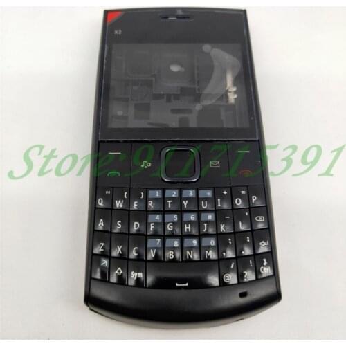 Original Battery Back Cover For Nokia x2-01 x201 Full Housing Cover Door Frame + Battery Back Cover+English Keypad