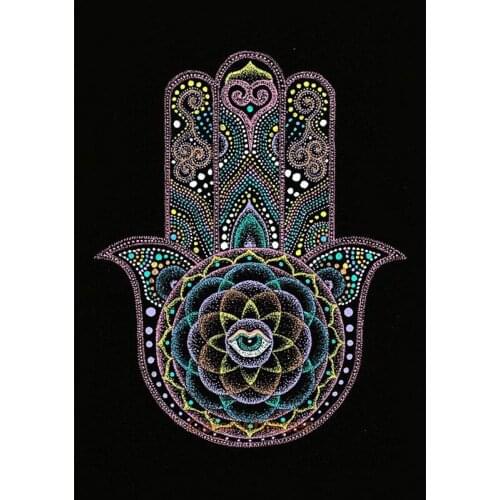 Full Square 5D DIY Diamond Painting"Hamsa Hand"3D Daimond Embroidery Painting Cross Stitch Mosaic Painting