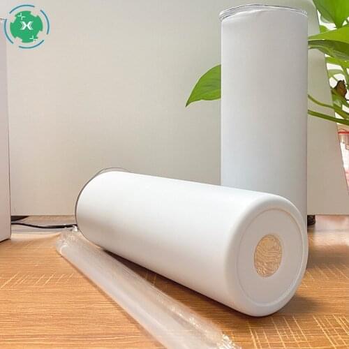 20oz Straight Matte White Sublimation Blanks Stainless Steel Sublimation Tumbler with Metal Straw