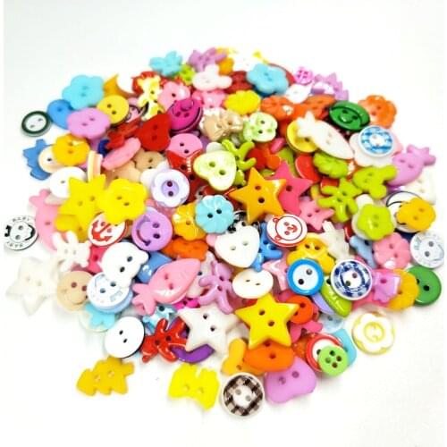 50/120/200pcs Lots Mixed Styles Random 8MM-19MM Flatback Plastic Buttons Childrens Garment Sewing Accessories DIY Scrapbooking