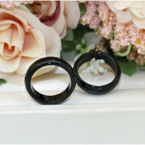 Textured Black natural ring for men and women handmade brand couple ring decorated natural