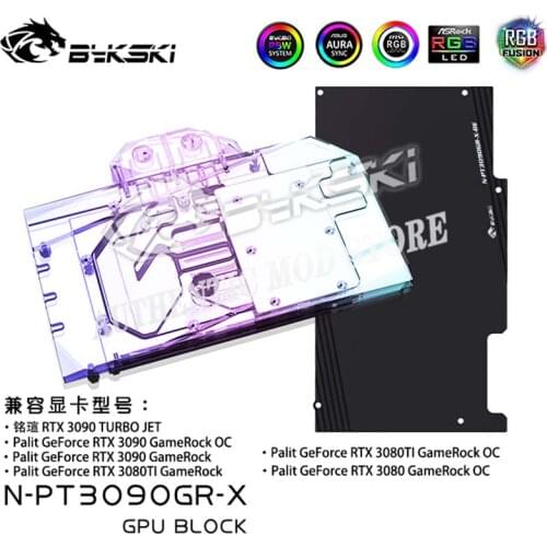 Bykski N-PT3090GR-X,GPU Water Block For Palit RTX 3090 GameRock OC / Maxsun RTX 3090 Graphic Card Radiator,VGA Cooler Heat Sink