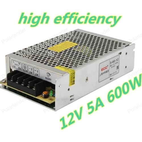 Universal AC-DC Converter 12V 5A 60W Single Output Adjustable Switching power supply unit for LED Strip light