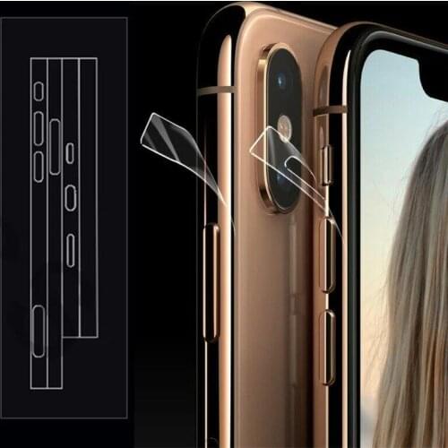 For iPhone 12 11 Pro Max X XS 8 Plus Screen Protector Soft TPU Frame Side Film Transparent Anti-scratch Border Protection