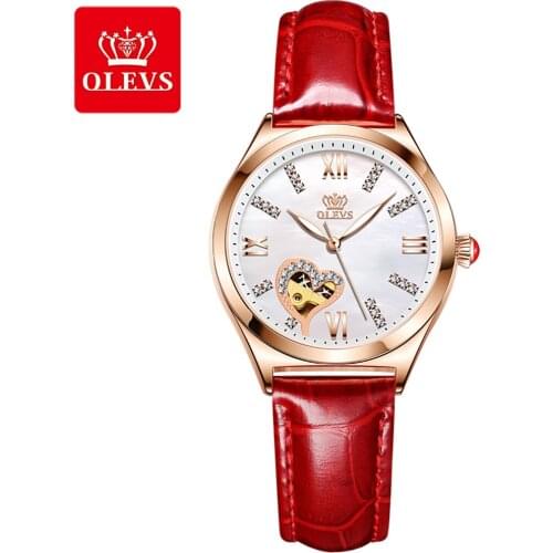 OLEVS Womens Automatic Mechanical Watch 2020 Luxury Women Watches Top Brand Waterproof Ladies Bracelet Wristwatch Female Clock