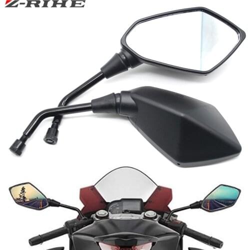 1 pair Black Custom Aluminum Motorcycle moto Mirror Rearview Side Mirrors FOR Honda Suzuki Kawasaki BMW 390