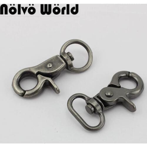 10-50pcs 46X13mm 1/2" 42X17mm 5/8" old silver trigger snap hook,antique silver clasp clips for dog collar metal bag hardware