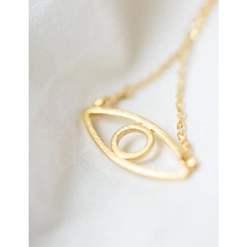10pcs/Lot Of Fashion Jewelry Pretty Little Evil Eye Pendant Necklace Silver Gold Color Chain Free Shipping Wholesale
