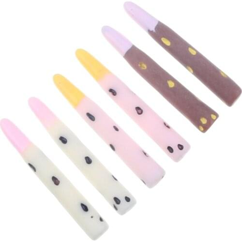 20Pcs Mixed Resin Strip Biscuit Decoration Crafts Flatback Cabochon Scrapbooking Fit Phone Embellishments Accessories