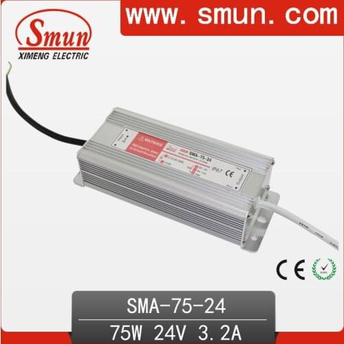75W12-24A 3A constant current waterproof IP67 LED driver switching power supply for led strip light CE ROHS 1 year warranty