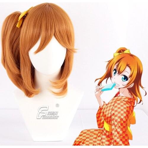 Anime LoveLive! Honoka Kousaka Cosplay Wig Women Short Synthetic Hair Halloween Party Role Play Wigs + Wig Cap