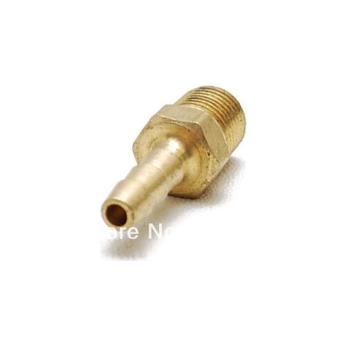 Free Shipping 10PCS/LOT High quality Hose Connector Tapered Barbed 1/8" Male Threaded Brass Fitting