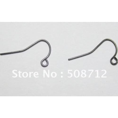 Free shipping!!!!!black color earring hooks earring wires Free Nickel HEW0001