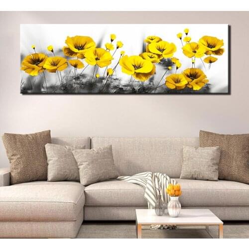 Large DIY 5D Diamond Painting Yellow poppies Diamond Embroidery Full Drill Diamond Mosaic Rhinestone Picturse Diamond Art A206