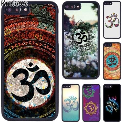 Krajews Aum Om Yoga Phone Case Coque For iPhone 5 6S 7 8 Plus 11 12 Pro X XR XS Max Samsung Galaxy S6 S7 S8 S9 S10