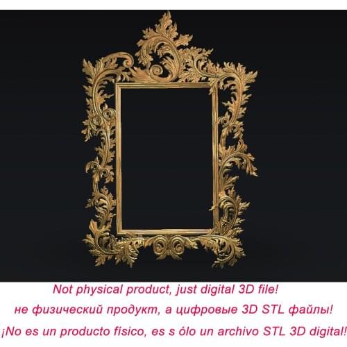 Digital file frame 3d model relief for cnc carving engraving in STL file format artcam type3 aspire E84