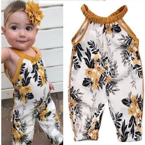 Infant Newborn Baby Girl Boys Clothing Floral Princess Jumpsuit Flower Cotton Baby Romper Clothes