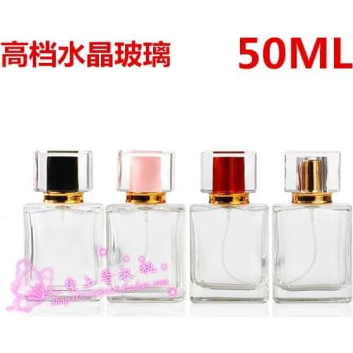 Elegant 50ML New Cover Crystal Glass Perfume Bottle Spray Perfume Bottle 12pcs/lot