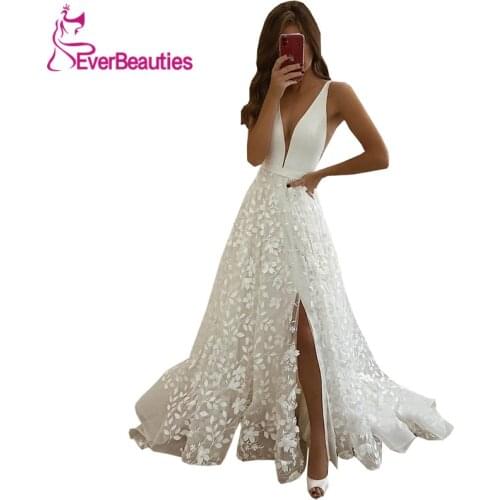 EVERBEAUTIES Satin Wedding Dresses